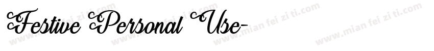 Festive Personal Use字体转换
